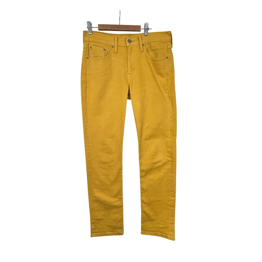 Levi's 514 Straight Leg Jeans Mens 30x32 Mustard Yellow Denim 2016 Streetwear